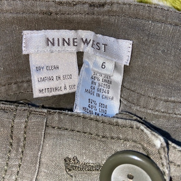 Nine West Size 6 Linen Blend Capris - Picture 2 of 4